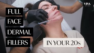 Full Face Dermal Fillers | Chin and Cheek Filler Tutorial with 11mls of filler |2022