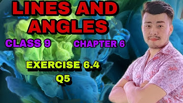 Exercise 6.4 | Q5 |  Class 9 | Chapter 6 | Lines and angles