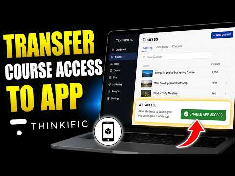 How to transfer course access from Thinkific into no-code app - Easy Tutorial