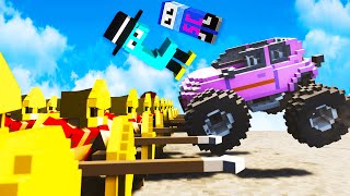 We Crash Monster Trucks into Spartans and Fly Out of Windshields in Teardown!