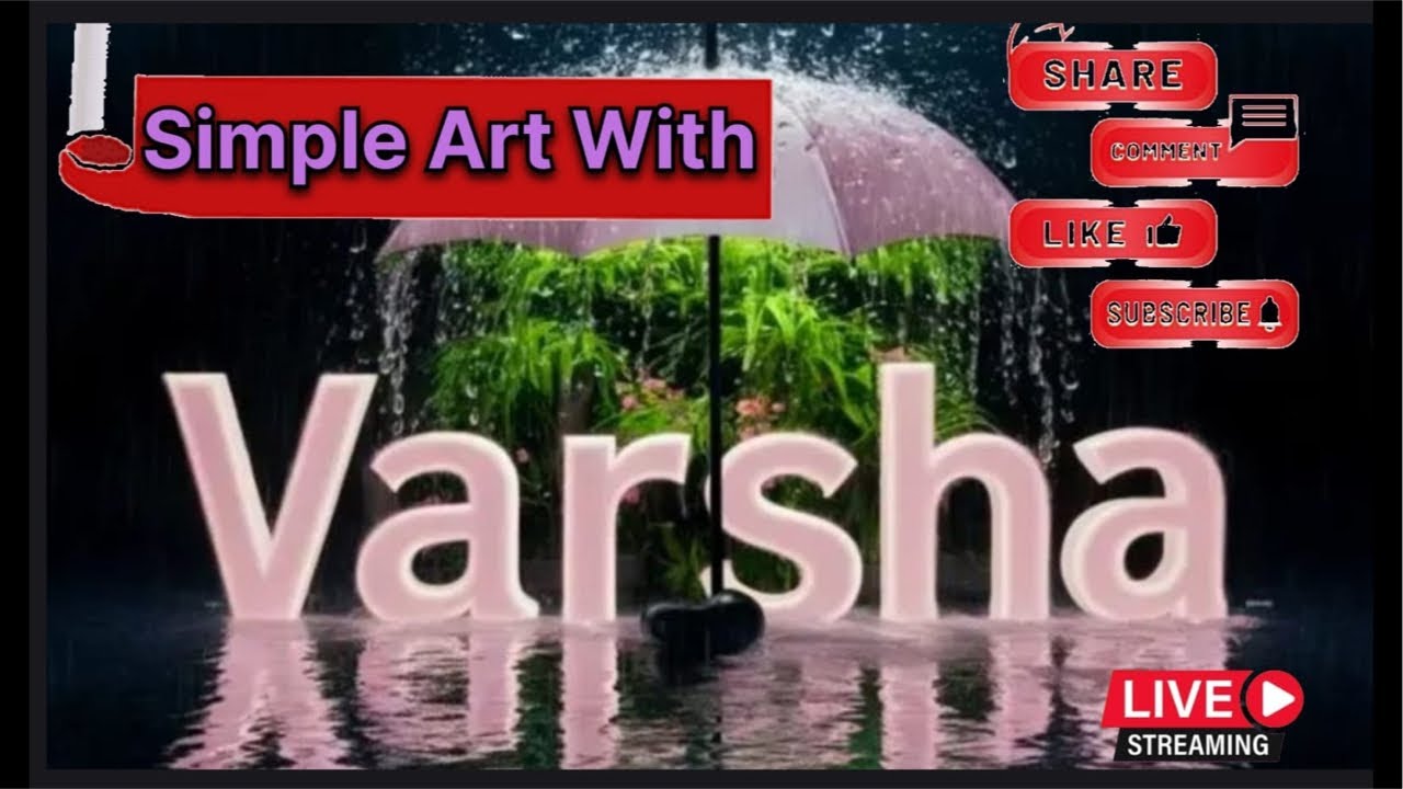 ❣️Simple Art with Varsha❣️🤍Name Writing 🤍🖤Comment your Name 🖤🤍🖤