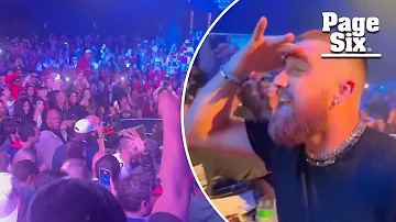 Travis Kelce asks Taylor Swift important question while singing ‘You Belong With Me’ at afterparty