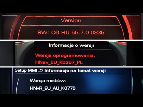 Audi MMI version check (2G 3G 3G+ RMC high low basic)