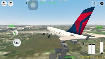 Fs advanced. A330.Delta airlines landing