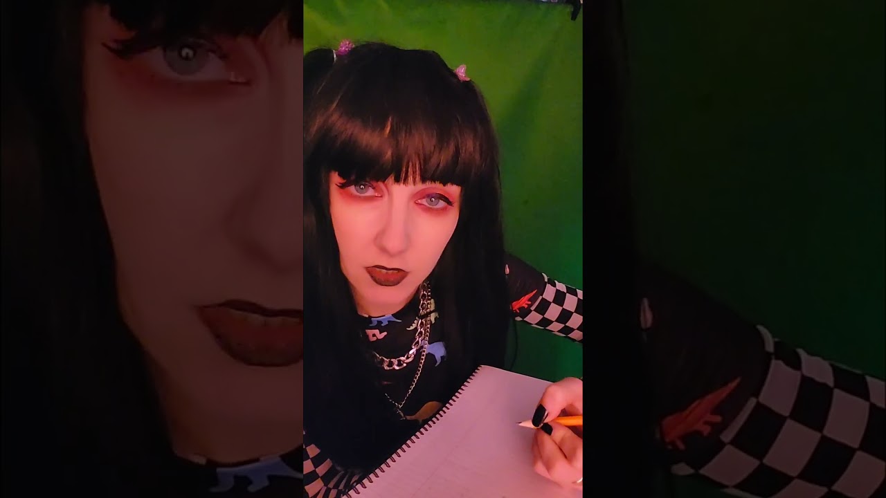 ASMR Alternative Girl Copies Your Homework #shorts
