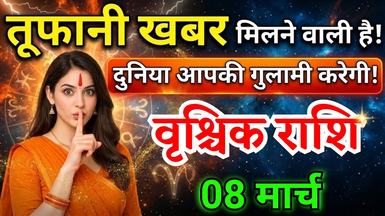 8 मार्च, वृश्चिक राशि वालों तूफानी खबर मिलने वाली है, vrishchik Rashi, Aaj Ka Rashifal