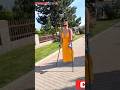 Amputee lady crutches user walking #limbloss