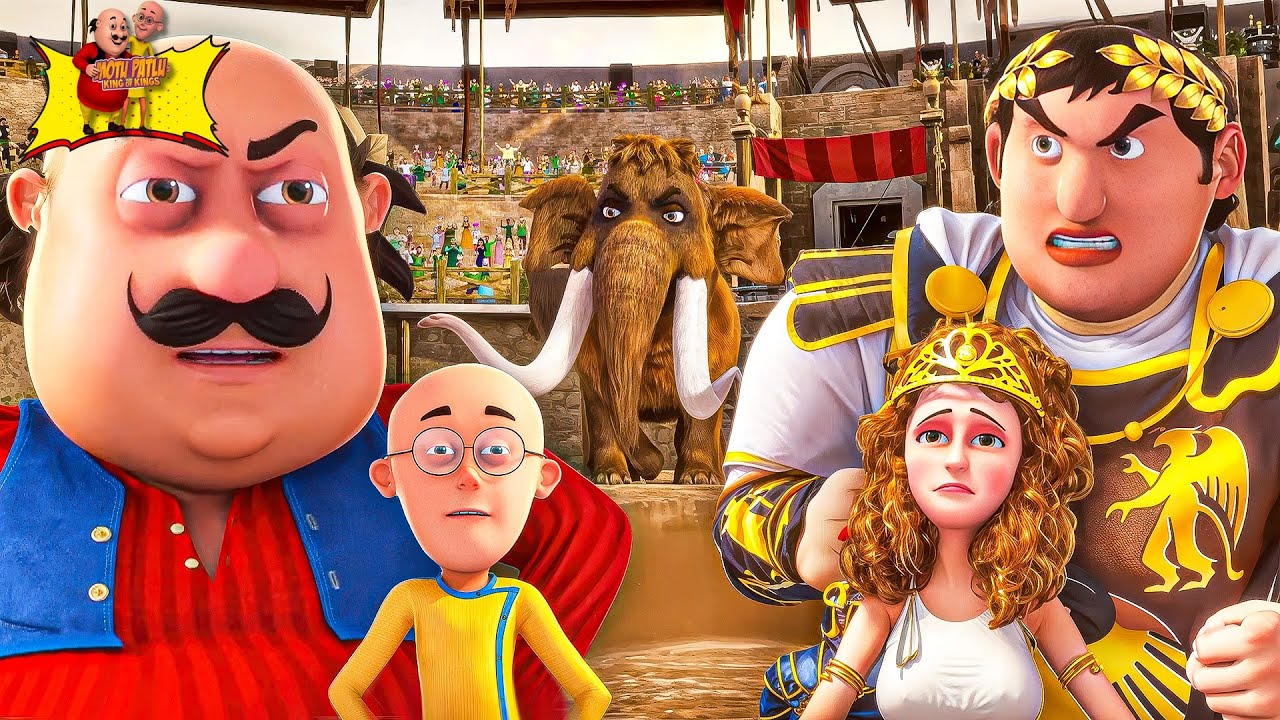 Gladiator Ring Main Motu Patlu Ki Eliphantoso Se Hua Zabardast Muqaabla🤣 | Motu Patlu