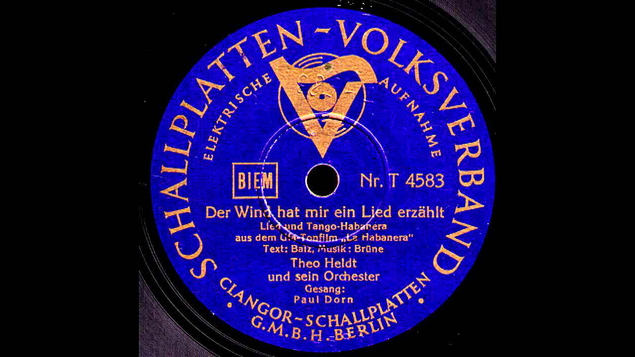 Der Wind hat mir ein Lied erzählt / Theo Heldt \u0026 Orchester, Gesang: Paul Dorn
