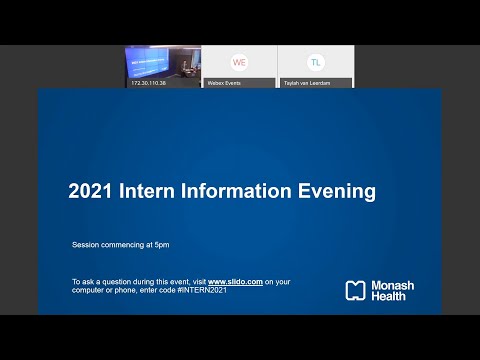 Monash Health 2021 Intern Information Session