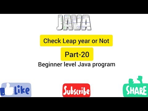 Check Leap year or Not Java program for beginner level part 20 Easy Learning Genius