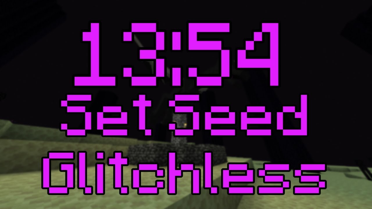 Minecraft Set Seed Glitchless in 13:54 [Former World Record] [BE] - YouTube