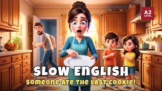 Someone Ate The Last Cookie! But Who Did It? | Easy English Listening Story (A1-A2 Level)