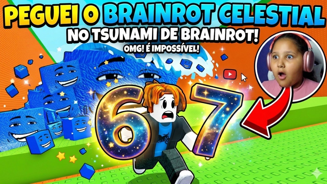 😱 OMG! PEGUEI O BRAINROT CELESTIAL NO TSUNAMI DE BRAINROT! 🐘🍓 (IMPOSSÍVEL)