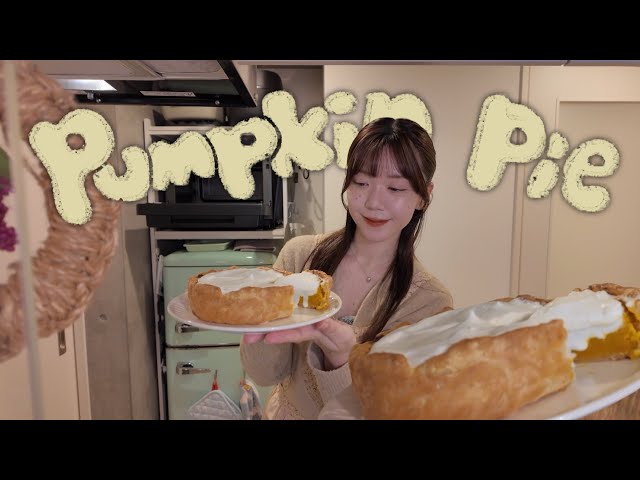 ハッピーハロウィン！パンプキンパイを作って食べます🥧