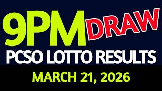 Lotto Result Today 9pm Draw March 21 2026 Saturday Pcso