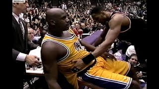 Shaq Battles Alonzo Mourning In LA! 1997