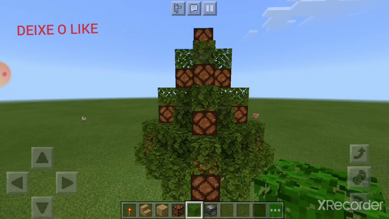 como fazer uma árvore de Natal no minecraft - YouTube