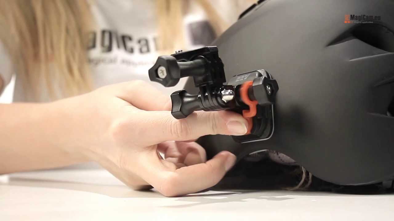 AEE MagiCam SD21 - boční držák na helmu - YouTube