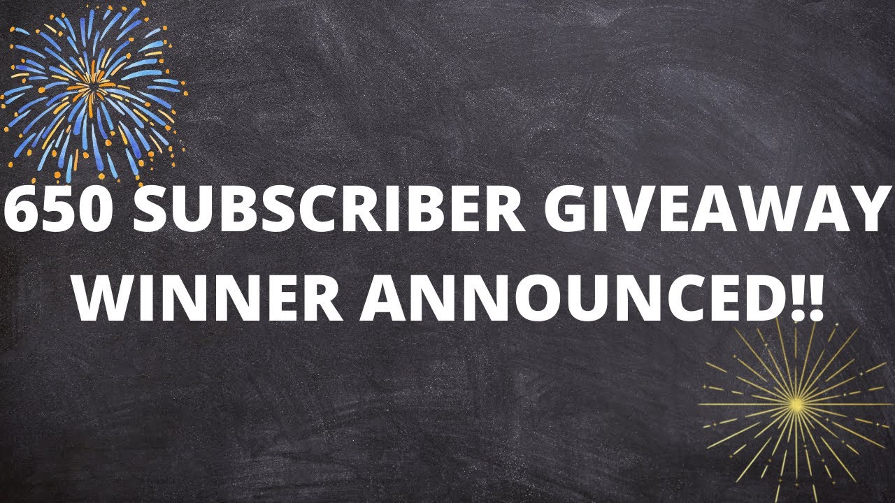 650 Subscriber Giveaway Announcement!! - YouTube