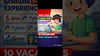 Latest #Java,#python Developer Jobs for Fresher | 1- 3 Year Experience |10 vacancy| Urgent Hiring