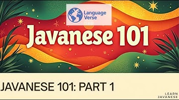 Learn Javanese : 101 Part 1 #Java#Javanese#Languages#LearnJavanese#LanguageVerse#Indonesia