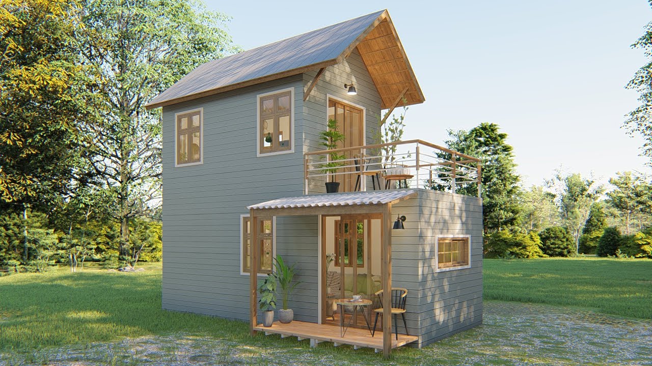 Two Storey Tiny House ( 3 x 7 Meters ) ( 21 sqm)