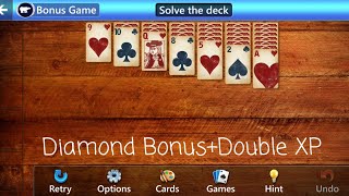 Bonus Solitaire game leads me to level 36 | Playing Solitaire Diamond Bonus Game