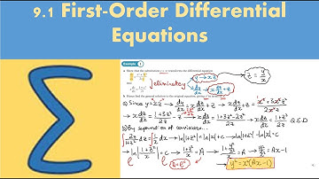 9.1 First-order differential equations (FP1 - Chapter 9: Reducible differential equations)