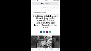 Boston Marathon Bombing Survivor’s Journey from Wheelchair, to Walking, to Running (TBI, PTSD)