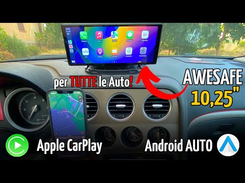 Apple CarPlay/Android Auto e Dash Cam su TUTTE le Auto! AWESAFE 10,25" Wireless CarPlay