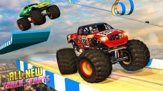 Monster trucks games - Flying monster truck games - white monster truck stunt simulator game screenshot 4