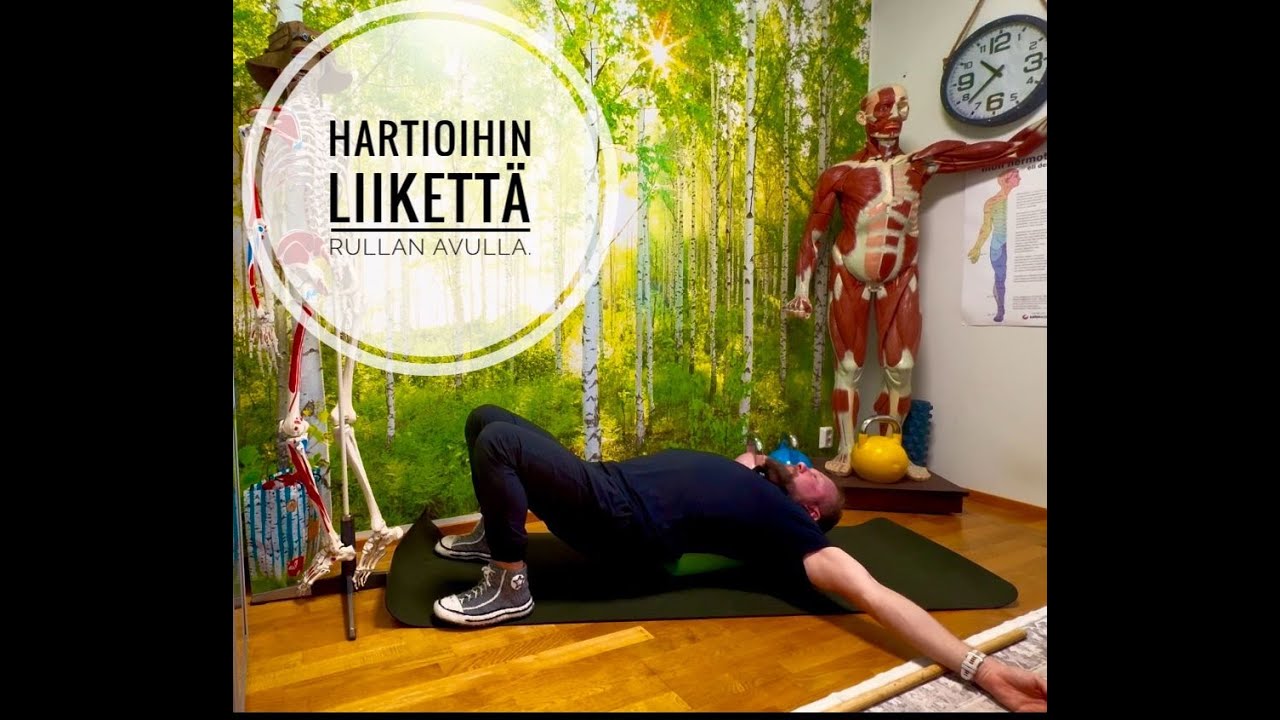 Hartiat auki ja niska rennommaksi. Kokeile avata liikkuvuutta rullan avulla.