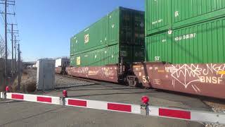 NS Intermodal Train 92Q at Gainesville, VA WITH UP ENGINES AND FOAMING!!! 12/26/18
