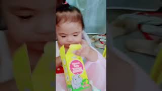 Baby bea brushing her teeth 🪥😁