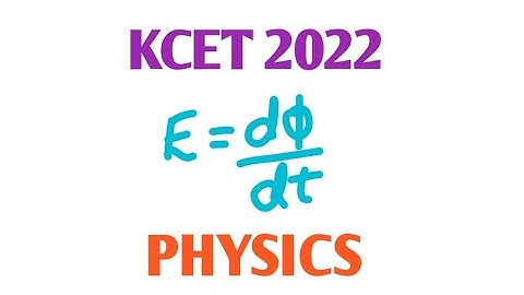 Kcet 2022 physics question 👍#kcet2021 #kcet2022