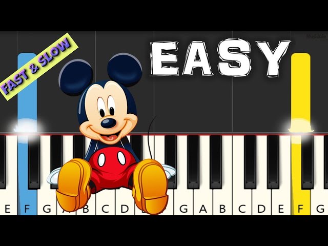 Mickey Mouse Clubhouse Theme sheet music for piano solo (PDF)