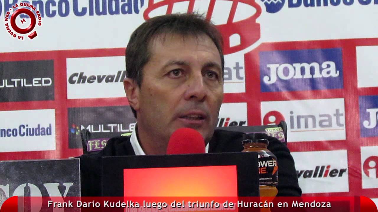 Frank Darío Kudelka luego del triunfo de Huracán en Mendoza - www.laquemaweb.com.ar huracan 2019
