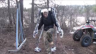 Homemade Powered EXO-SUIT, has 8,000lbs of lifting force!