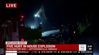 5 people hurt in southern Indiana house explosion