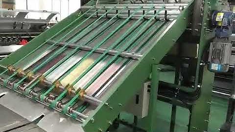 Automatic flexo paper printing & sheeting & collating machine for making notebooks