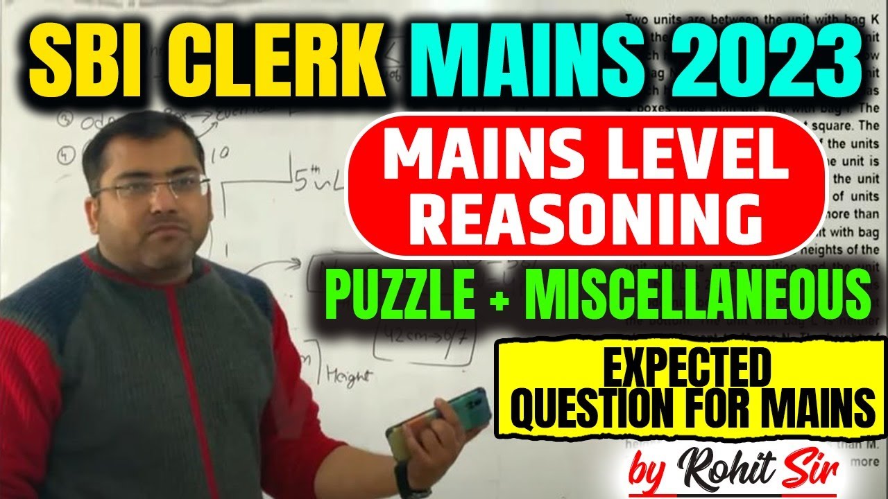 SBI CLERK MAINS 2023 MAINS LEVEL PUZZLE FOR SBI CLERK MAINS BY ROHIT