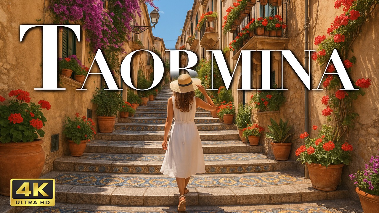 🇮🇹 Taormina, Sicily Walking Tour Coastal Beauty THE MOST BEAUTIFUL VILLAGES  | 4K