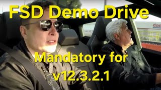 Volkswagen driver Demo Drive for Tesla FSD Version 12.3.2.1 autopilot First time #ai #4k #update