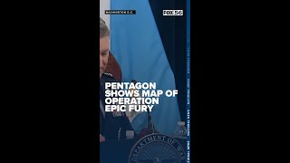 Pentagon shows map of progress in Iran