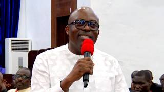 Rivers Gov Fubara Pays Respects at Late Senator Barry Mpigi Service of Songs In Ogoni Land