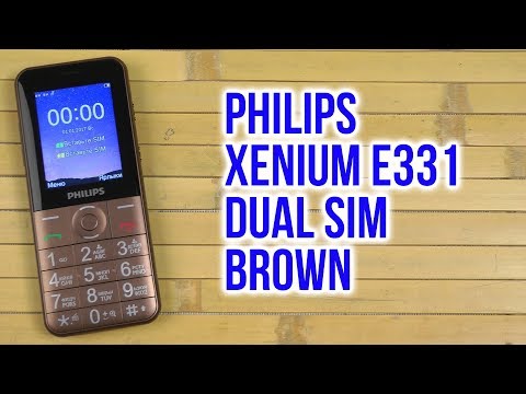 Распаковка Philips Xenium E331 Dual SIM Brown