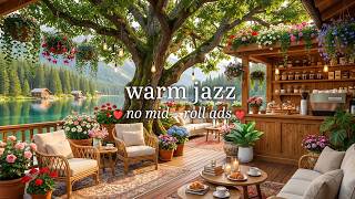 Warm Summer Lake Jazz (NO MID-ROLL ADS) – Cozy Piano Ambience for Relaxation & Focus