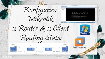 Konfigurasi Mikrotik dengan routing static menggunakan 2 router dan 2 client di VMware