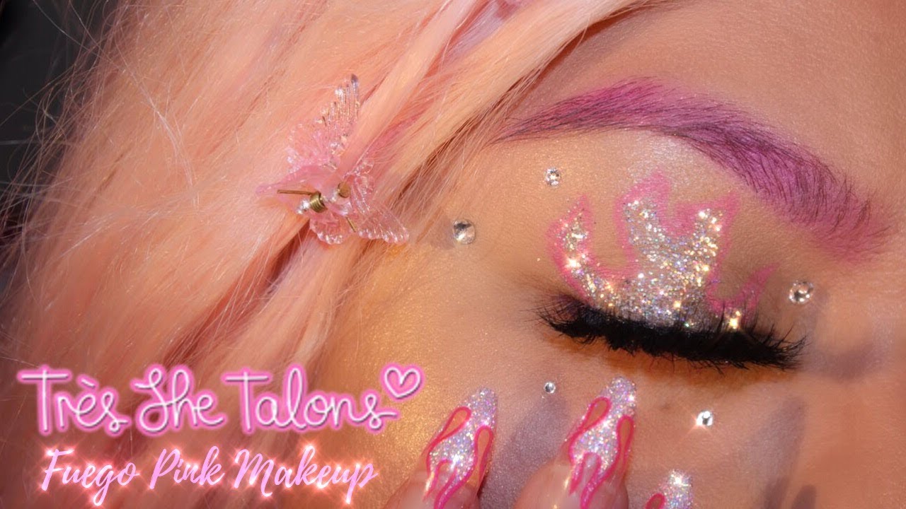 Tres She Fuego Pink Makeup Look